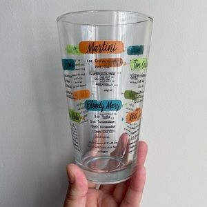 Libbey Cocktail Mix Recipe Glass 16 oz Martini Daiquiri Mojito Drinks